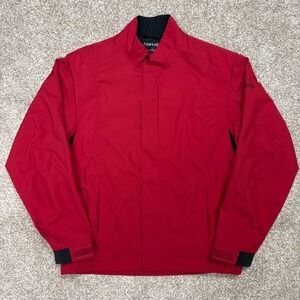 FootJoy DryJoys Golf Jacket Men Large Red Full Zip Waterproof Windbreaker FJ